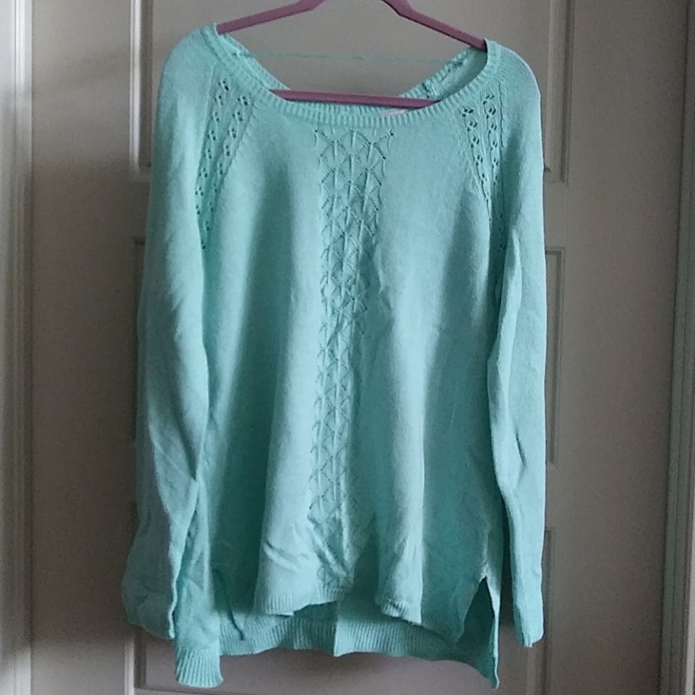Teal Crochet Candie's Sweater